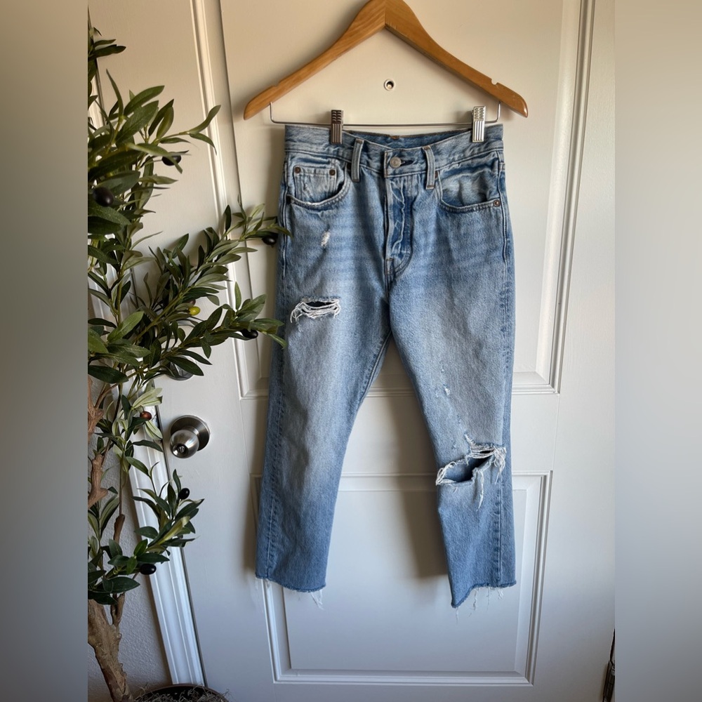 Levi's Light Blue Distressed Jeans